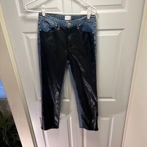 Jonathan Simkhai Two-Tone Ankle Jeans